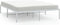 vidaXL - Bedframe - metaal - wit - 140x200 - cm
