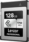 Lexar Professional CFexpress Type B Silver - 128GB - Leessnelheid tot 1750MB/s - Schrijfsnelheid tot 1300MB/s
