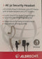 Albrecht AE-32K Security Headset voor Kenwood portofoon