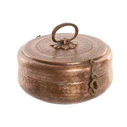 Doos-Juwelenkistje Home ESPRIT Koper Blik 25 x 25 x 10 cm