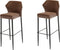 Louis Stapelbare barkruk cognac, Kunstleder, brandvertragend - SET VAN 2