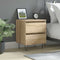 vidaXL - Nachtkastje - 40x35x50 - cm - bewerkt - hout - sonoma - eikenkleurig