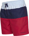 Pierre Cardin Blocked Swim Short - Heren Zwembroek - Polyester - Sky/Navy/Rood