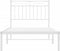 vidaXL - Bedframe - met - hoofdbord - metaal - wit - 90x190 - cm