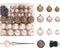 vidaXL - 120-delige - Kerstballenset - met - piek - en - 300 - LED's - roségoud