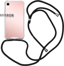 iMoshion Hoesje Geschikt voor iPhone Xr Hoesje Met Koord - iMoshion Mirror Backcover - Roze