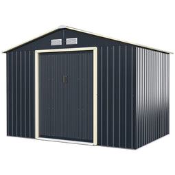 Coast - Tuinhuis - Stalen multifunctionele schuur 277 x 202 x 191 cm - Grijs