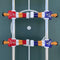 Cougar Scorpion Kick TS Voetbaltafel Opklapbaar in Wit- Tafelvoetbal tafel incl. 2 ballen en scoreteller - Indoor voetbal tafel van 126x61x80cm