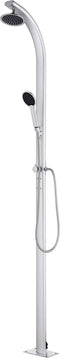 vidaXL Buitendouche met grijze basis 220 cm aluminium