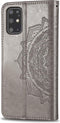 Hoesje Met Pasjeshouder Geschikt voor Samsung Galaxy S20 Plus - Mandala Bookcase - Grijs