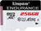 Kingston High Endurance - microSDXC 256GB - Klasse 10 - UHS-I - Zwart