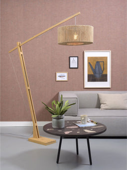 GOOD&MOJO Vloerlamp Iguazu - Bamboe/Jute - 165x50x207cm - Scandinavisch,Bohemian - Staande lampen voor Woonkamer - Slaapkamer