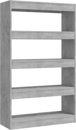 vidaXL - Boekenkast/kamerscherm - 80x30x135 - cm - bewerkt - hout - betongrijs