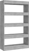 vidaXL - Boekenkast/kamerscherm - 80x30x135 - cm - bewerkt - hout - betongrijs