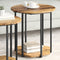 vidaXL - Salontafelset - van - 2 - - - Oud - Hout - en - Metaal