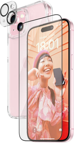 PanzerGlass B1172+2809 - Bundle - 3in1 hoesje + folie + camera cover voor iPhone 15