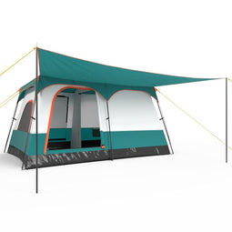Coast Familietent - 2 Kamers - 2 Ingangen - 320 x 210 x 180 cm - Groen