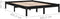 vidaXL - Bedframe - massief grenenhout - 200x200 cm - zwart