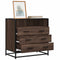 vidaXL - Ladekast - 70x41x70 - cm - bewerkt - hout - bruin - eikenkleur