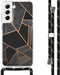 iMoshion Hoesje Geschikt voor Samsung Galaxy S21 FE Hoesje Met Koord - iMoshion Design Hoesje met Koord - Zwart / Meerkleurig / Goud / Black Graphic