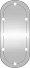 vidaXL - Wandspiegel - met - LED's - ovaal - 40x90 - cm - glas