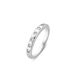 TI SENTO Ring 12119ZI - Zilveren dames ring - Zirkonia - Maat 50