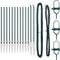 vidaXL - Hekpalen - met - Spike - 13 - stuks - Ø32 - mm - 170 - cm - Gegalvaniseerd - Staal
