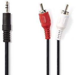 Nedis CAGP22200BK15 - RCA naar 3.5mm kabel - 150cm - Zwart