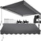 tectake® Ornella - Zonnescherm met Knikarm - 250 x 200 cm - Waterafstotend - Donkergrijs