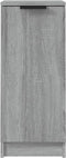 vidaXL - Dressoirs - 2 - st - 30x30x70 - cm - bewerkt - hout - grijs - sonoma - eikenkleur