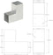 vidaXL - Paalverbinding - L-vorm - 91x91 - mm - gegalvaniseerd - metaal