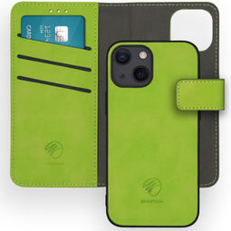 iMoshion Hoesje Geschikt voor iPhone 13 Mini Hoesje Met Pasjeshouder - iMoshion Uitneembare 2-in-1 Luxe Bookcase - Groen