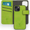 iMoshion Hoesje Geschikt voor iPhone 13 Mini Hoesje Met Pasjeshouder - iMoshion Uitneembare 2-in-1 Luxe Bookcase - Groen
