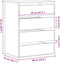 vidaXL - Ladekast - 60x41x76 - cm - bewerkt - hout - artisanaal - eikenkleurig