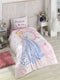 LINNICK Kinder Dekbedovertrek 100% katoen Prinses Vanessa - roze 140x200cm - Tiener Dekbedovertrek 1 persoons