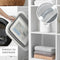 BADIONA Set van 2 Opvouwbare Wasmanden 36L - Ruimtebesparend - Grijs/Wit (2 stuks)