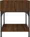 vidaXL - Nachtkastje - 40x41x50 - cm - bewerkt - hout - bruin - eikenkleurig