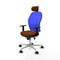 Piqueras y Crespo 1D086N2 - Bureaustoel - Hoofdsteun en verstelbare hoogte - Blauw Bruin