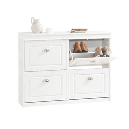 SoBuy FSR79-W - Schoenenkast - Ruimte voor 16 paar schoenen - Wit - 105x24x83 cm