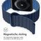 imoshion Siliconen magnetisch bandje - Geschikt voor Apple Watch 1, 2, 3, 4, 5, 6, 7, 8, 9, 10 (42 mm), SE - 38/40/41 mm - Donkerblauw - One Size