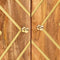 vidaXL - Hoge - kast - 60x33,5x100 - cm - massief - mangohout - bruin - en - zwart