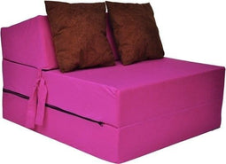 Luxe logeermatras - roze - camping matras - reismatras - opvouwbaar matras - 200 x 70 x 15 - met bru