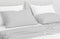 Zohome Kussensloop Satinado - Kussenhoes van 50x50 cm - Set van 2 stuks - 100% Katoen-Satijn - Grijs