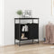 vidaXL - Sideboard - Zwart - Eiken - 69x35x80 - cm - Engineered - Hout - en - Staal