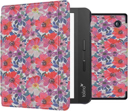 imoshion Ereader Cover / Hoesje Geschikt voor Tolino Vision 5 - imoshion Design Slim Hard Case Sleepcover Bookcase met stand - Flower Watercolor