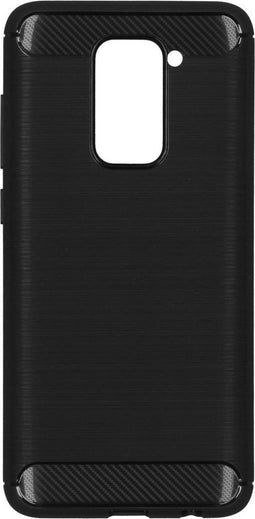 Hoesje Siliconen Geschikt voor Xiaomi Redmi Note 9 - Brushed Backcover - Zwart