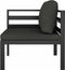 vidaXL - Hoekbank - sectioneel - 1 - st - met - kussens - aluminium - antracietkleurig