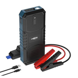 Ansmann Jump Starter 16.0, compact 12V jump starter with power bank and LED flashlight, for motorcyc