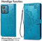 iMoshion Hoesje Geschikt voor Motorola Edge 40 Neo Hoesje Met Pasjeshouder - iMoshion Mandala Bookcase - Turquoise