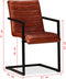 vidaXL - Eetkamerstoelen - 2 - st - echt - leer - bruin